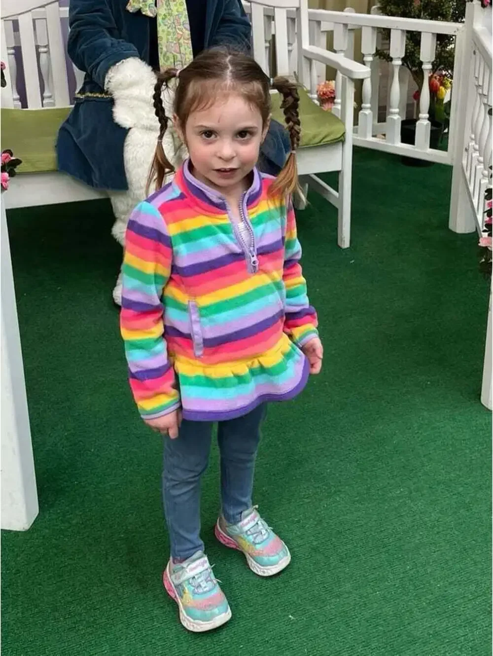 Gymboree Girls Rainbow Stripe Peplum Fleece 1/2 Zip Pullover Jacket /Top (3T)